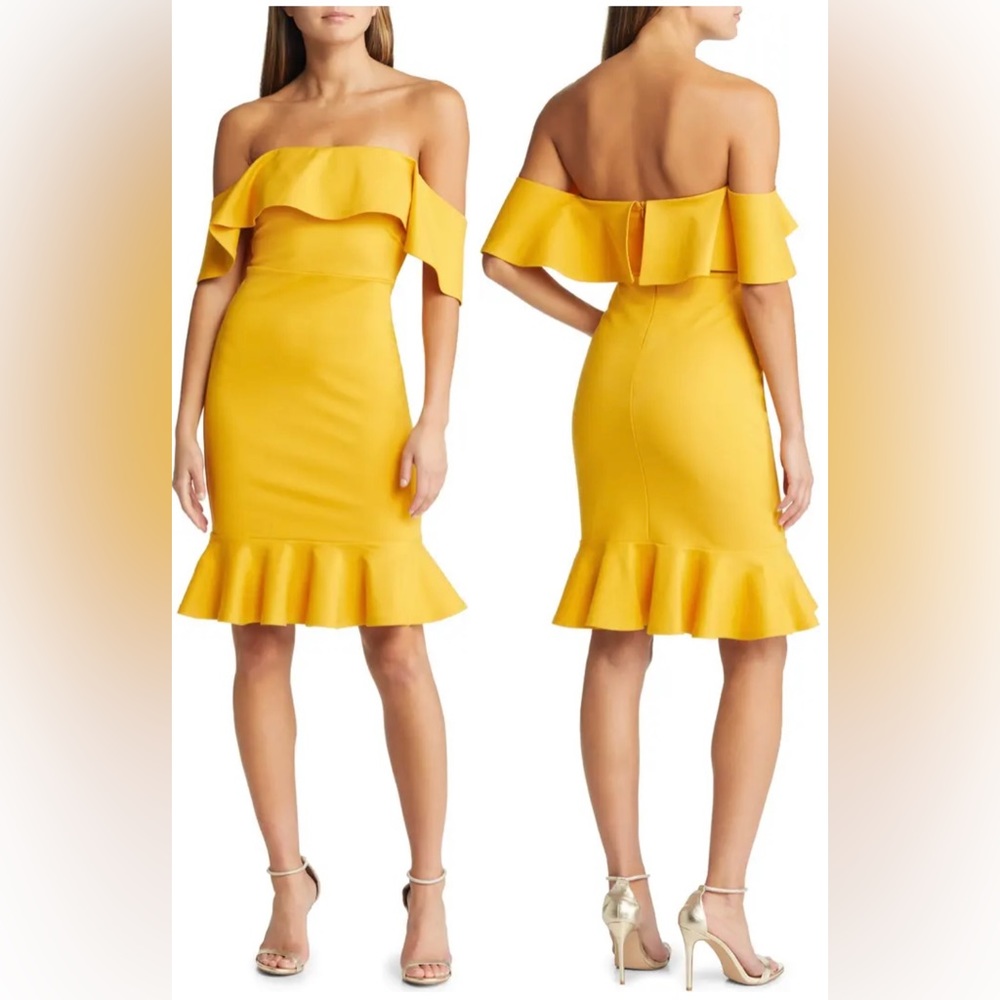 Lulus Ruffle Off the Shoulder Dress